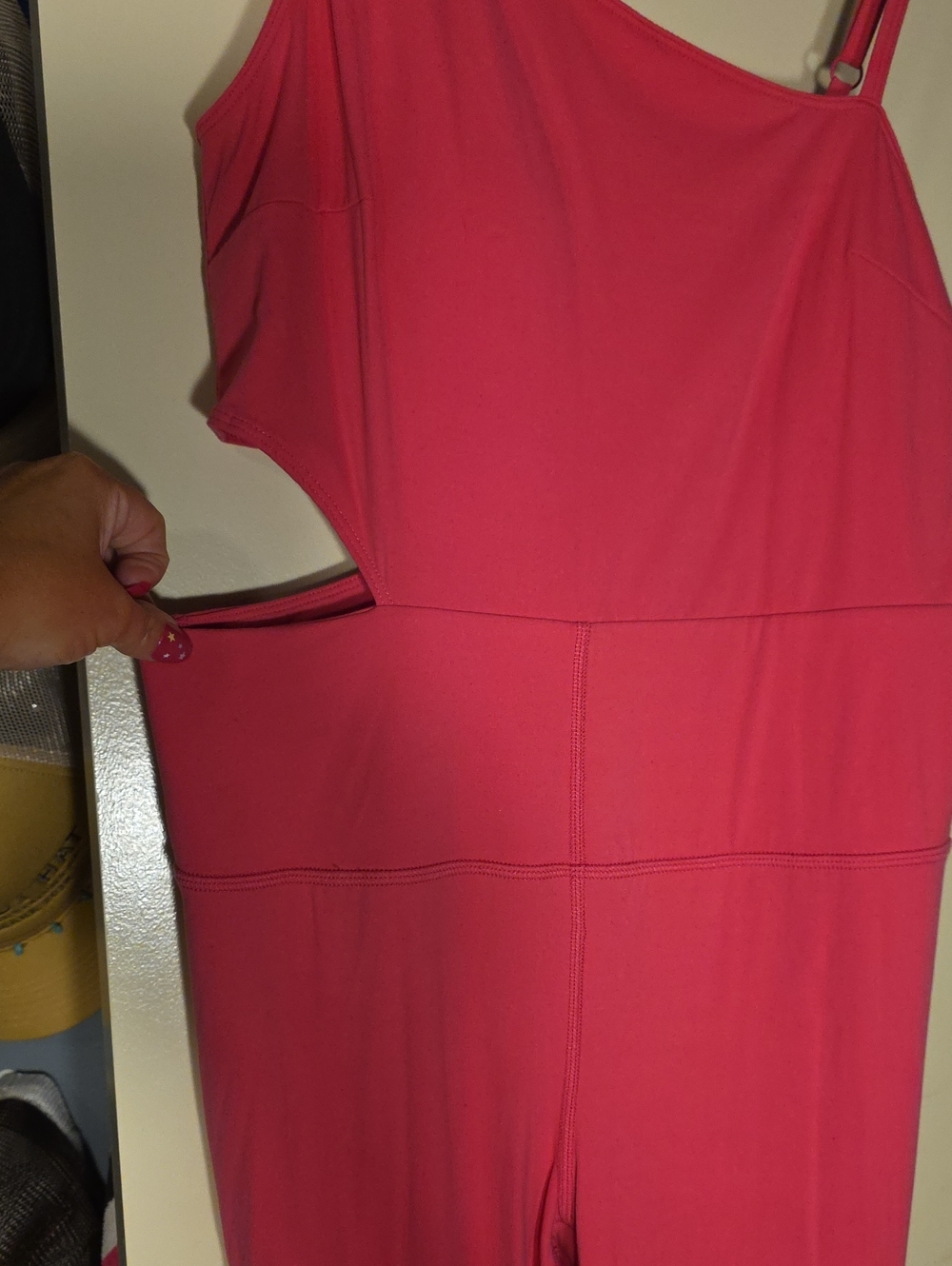 JoyLab Hot Pink One-Shoulder Flare Jumpsuit - Picture 3 of 12